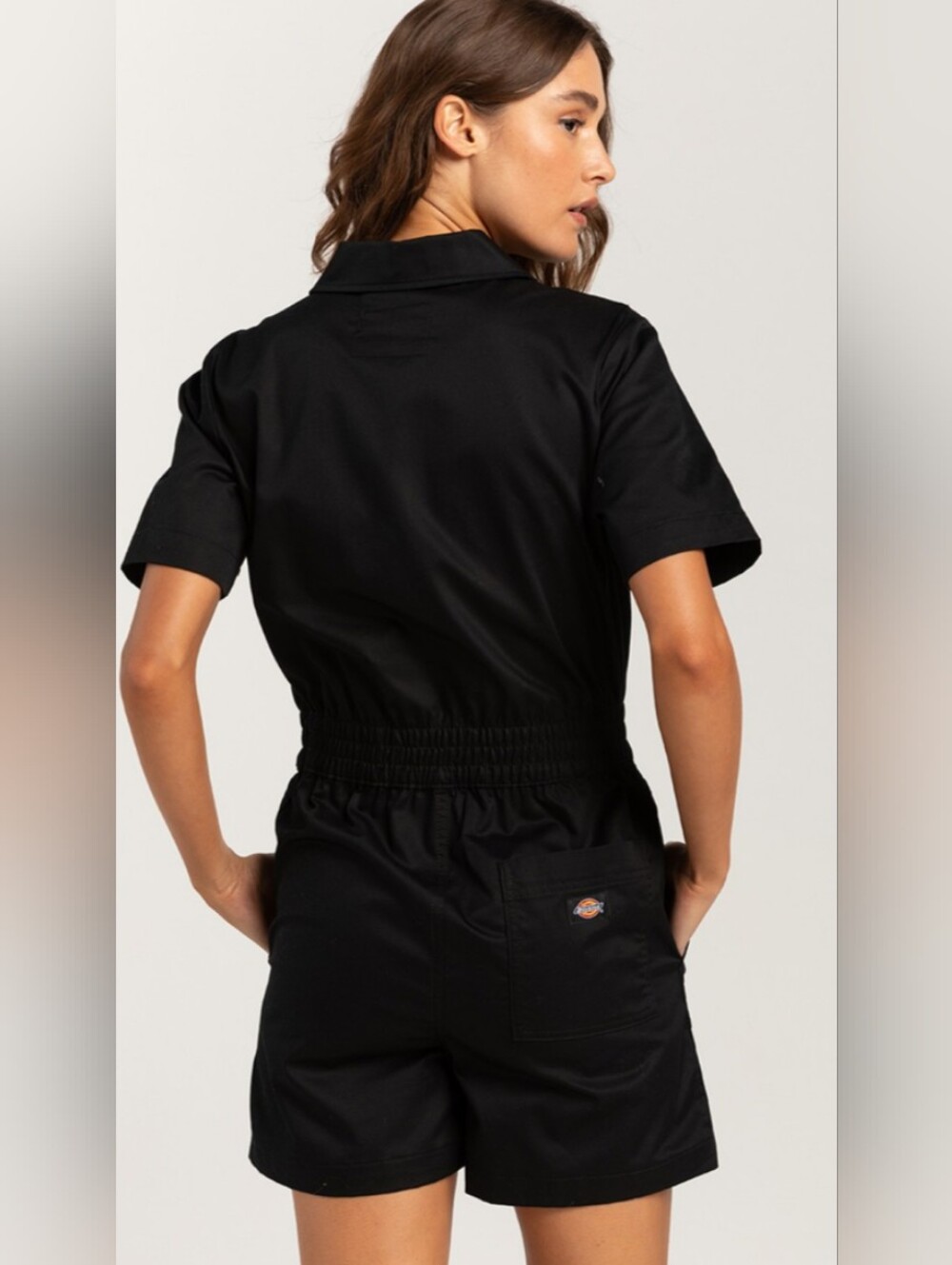 Dickies Short Jumpsuit Black Cotton Sz S - Picture 2 of 7